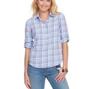 Vineyard Vines Palmetto plaid popover